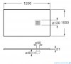 Roca Terran 120x100cm brodzik prostokątny konglomeratowy perłowy AP1014B03E801630